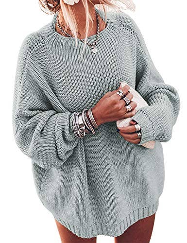 Chicto – Großhandel Strickpullover – Damen – Damen Oversized Pullover Fledermausärmel Stehkragen Jumper Oberteile6