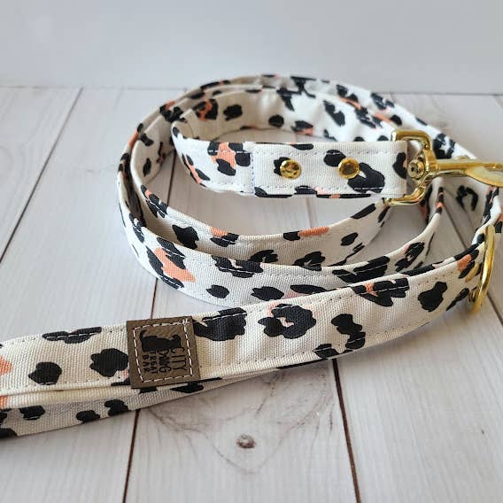 Correa de perro con estampado de leopardo para venta al por mayor de City Dog Treat Bar