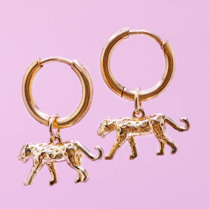 Aros Tiger de acero inoxidable dorados para venta al por mayor de Atelier Jean