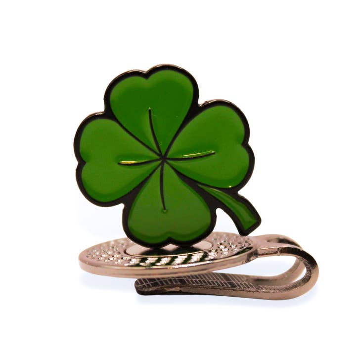 MULLIGAN HOOLIGAN® - Wholesale Sporting Accessories - Four-Leaf Shamrock Golf Ball Marker + Magnetic Hat Clip