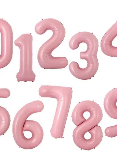 Pastel Pink Number Balloon 86 Cm for wholesale by Mis Globos