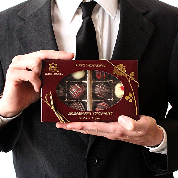 Truffes/Mini/Boîte oblongue/Fenêtre/Mélange Choc. pour la vente par Queen Bee Gardens