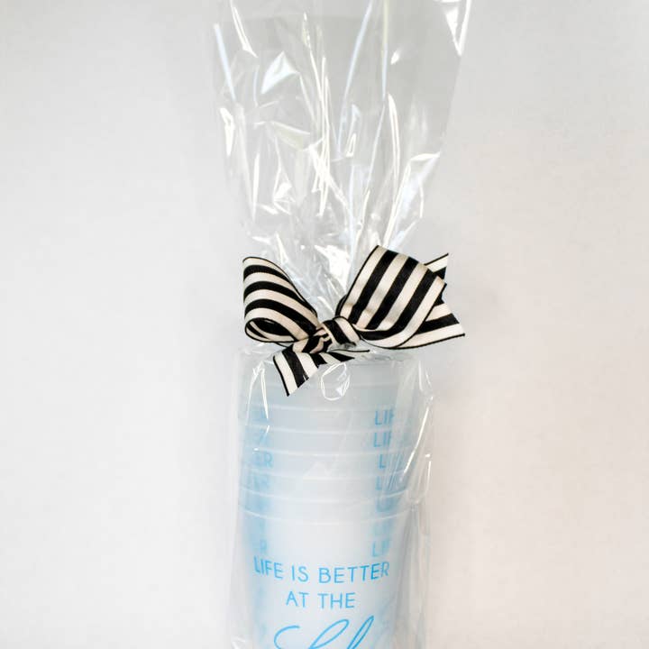 Birdie Mae Designs - Wholesale Disposable Cup - Life is Better At The Lake | Frosted Acrylic 16oz Set of 82