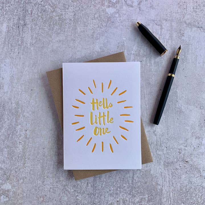 Little Paper Soul - Wholesale Baby Card - Hello Little One, C6 Greeting Card5