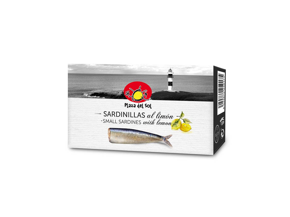 Plaza del sol - Wholesale Tinned Fish - Small Sardines with Lemon 88g