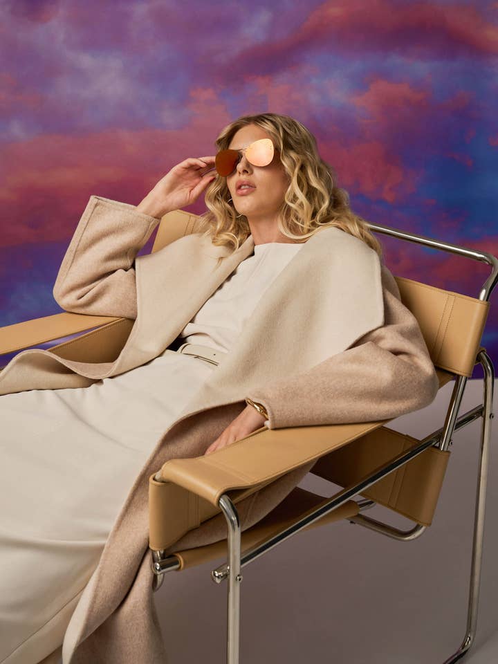 Oat Marle Forcast Women's Diana Wool Blend Cocoon Coat for wholesale on Faire0