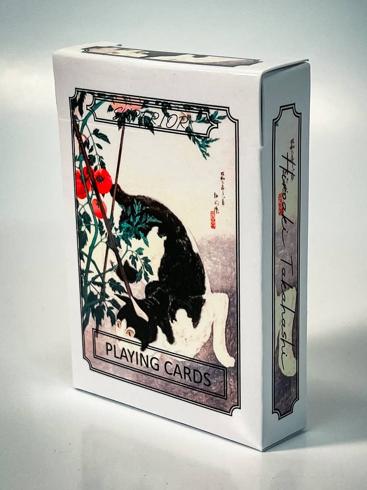 Hiroaki Takahashi Cat With Tomato Plant Playing Cards, Japan for wholesale by Superior Print on Demand