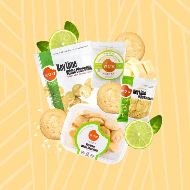 WOW Baking Company - Wholesale Cookie - Gluten-Free Key Lime White Chocolate Cookie Bakery Singles