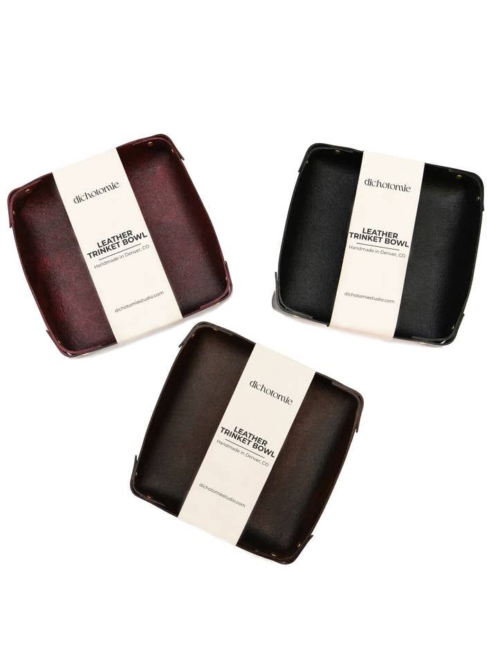 Leather Trinket Bowl for wholesale by Dichotomie Studio