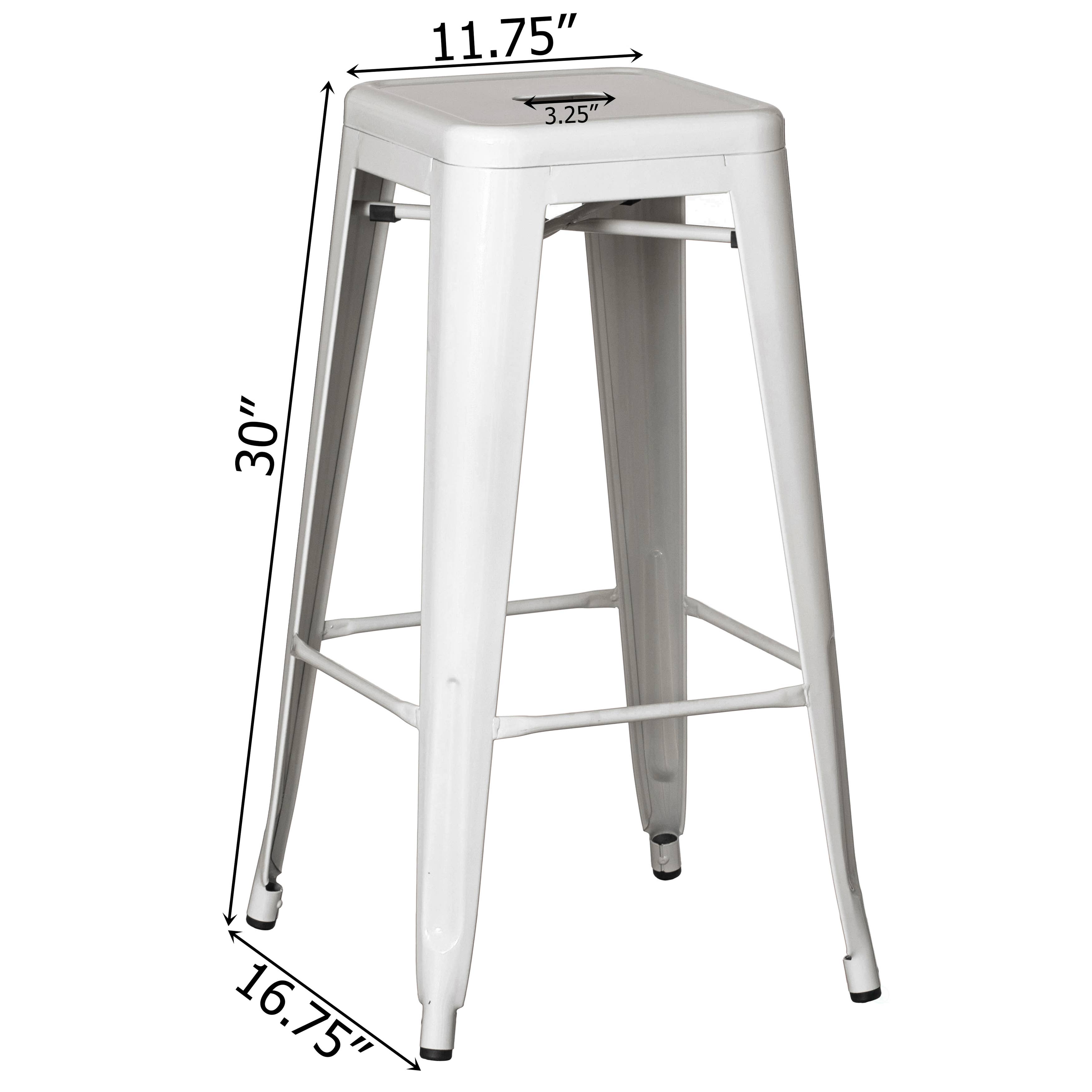 Quickway Imports - Wholesale Stool - 30" Backless Metal Bar Stool, Stackable, Heavy-Duty8