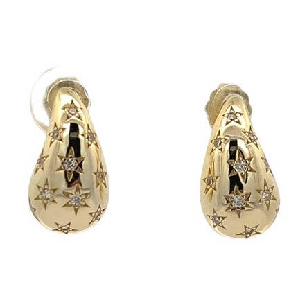 Boucles d'oreilles Rocky Petits bijoux élégants avec accent en forme d'étoile pour la vente par Gigi & Jen