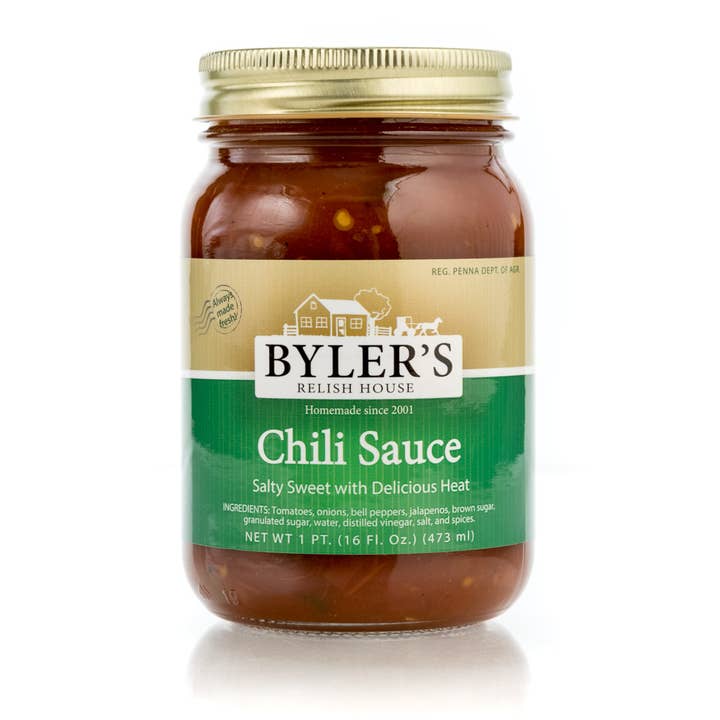 Byler's Chilisaus, 16 oz voor wholesale door Byler Canning Co.