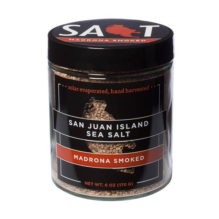 San Juan Island Sea Salt - Wholesale Salt - 6 oz Jar Madrona Smoked Sea Salt