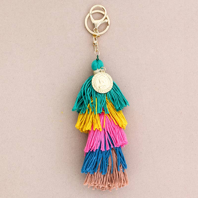 Sonata - Wholesale Keychain - Women's - Ethnic Keychain with Five-Layer Tassels2