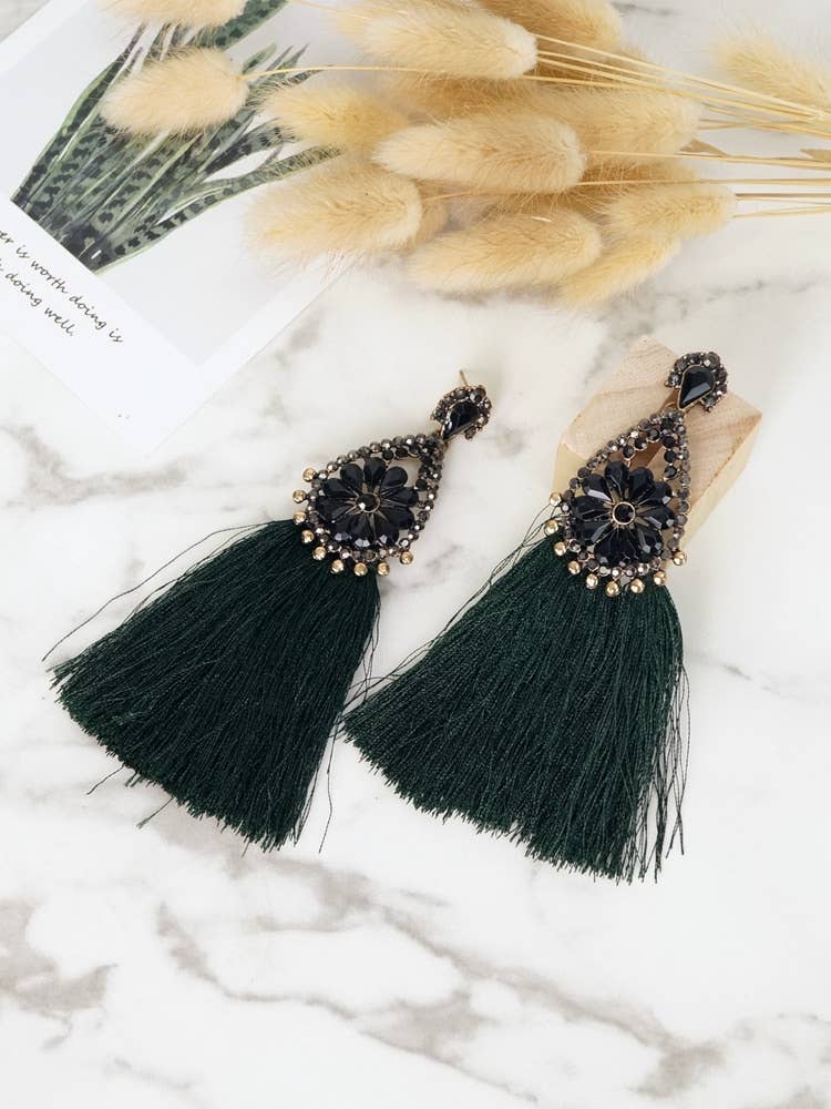 Victoria Moda - Wholesale Tassel Earrings - Zirconia Earrings With Fringes5