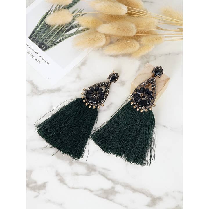 Victoria Moda - Wholesale Tassel Earrings - Zirconia Earrings With Fringes5