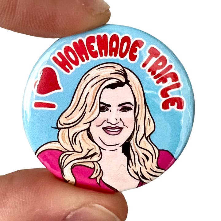 Bite Your Granny - Wholesale Lapel Pin/Button - Homemade Trifle Gemma Collins Inspired Button Pin Badge