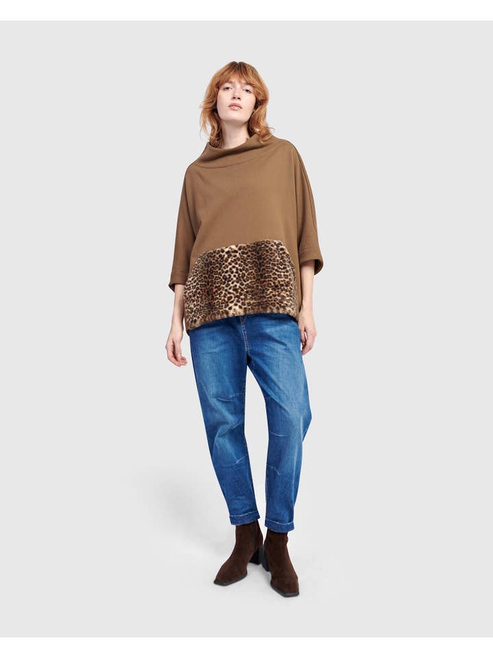 Urban Muff Pullover Top, Camel for wholesale on Faire6