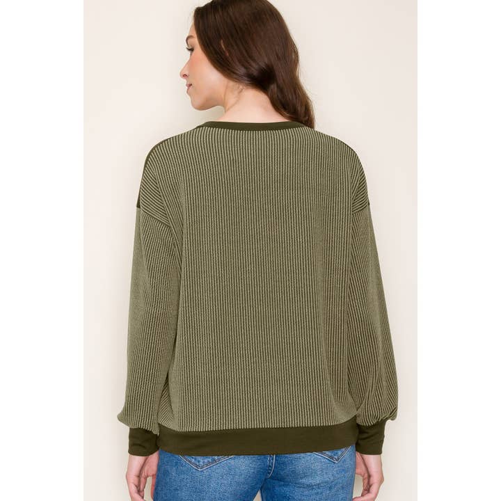 STACCATO - Wholesale Knit Sweater - Women's - COLORBLOCK TEXTURED KNIT PULLOVER