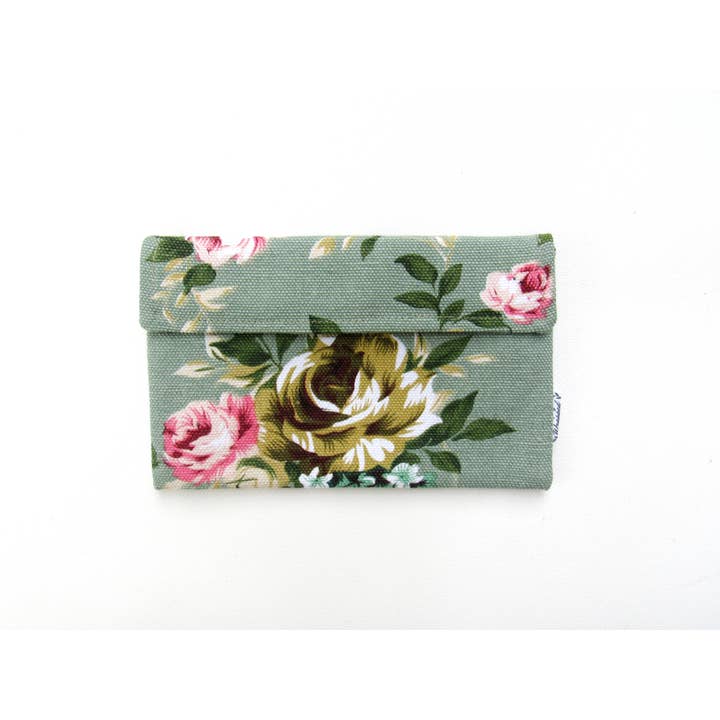 Green Floral Snack Bag for wholesale by Simply Wrapped Co
