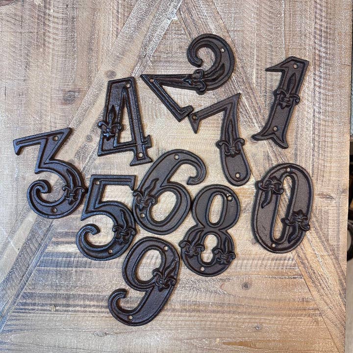 Vagabond Vintage - Wholesale Wall Accent - Vintage Cast Iron House Numbers
