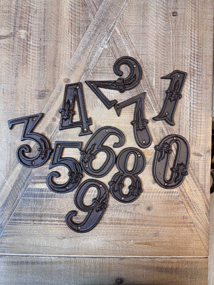 Vintage Cast Iron House Numbers for wholesale by Vagabond Vintage