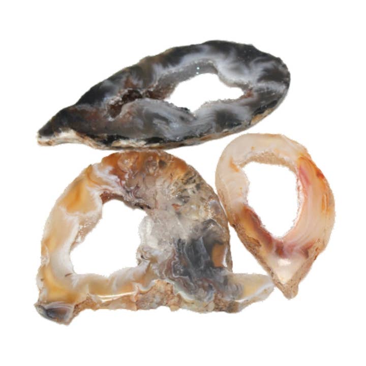 Tranches d'agate, lot de 10 pour la vente par Earths Elements Wholesale