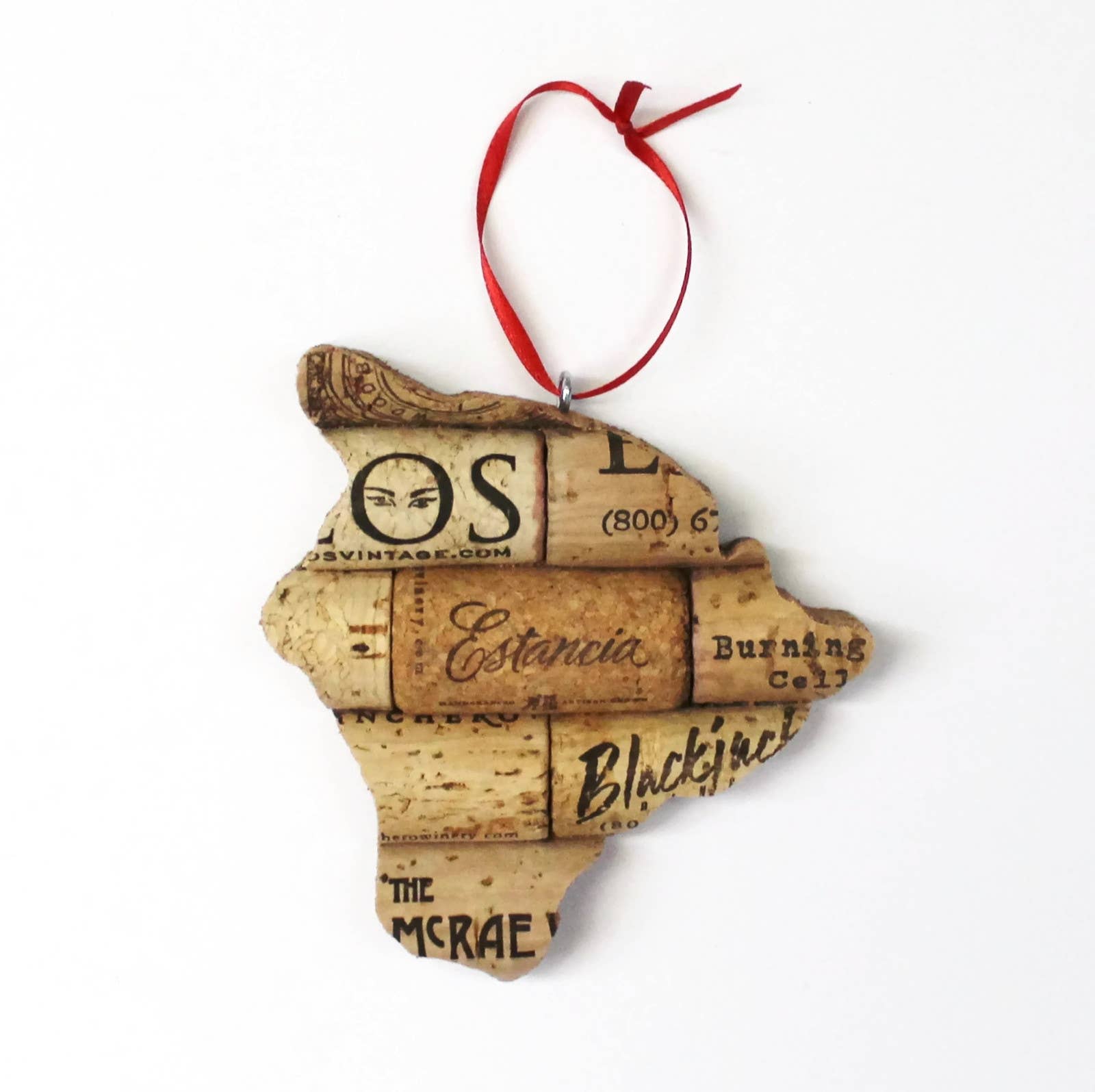Desert Coastal Studios - Wholesale Ornament - Pick Your State Wine Cork Ornament - Gift for Wine Lover3