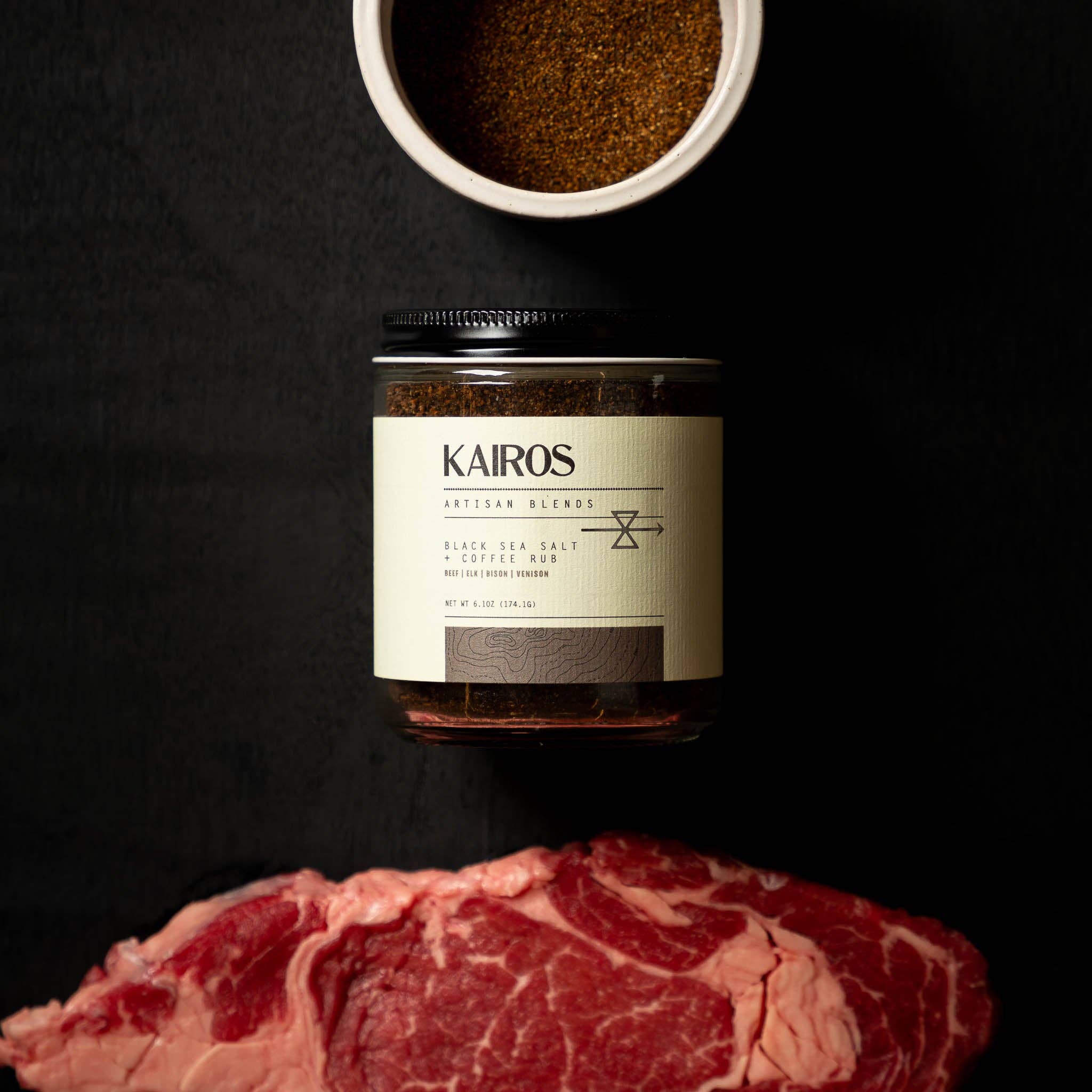 Kairos Artisan Blends - Wholesale Dried Spice Mix - Black Sea Salt & Coffee Rub4