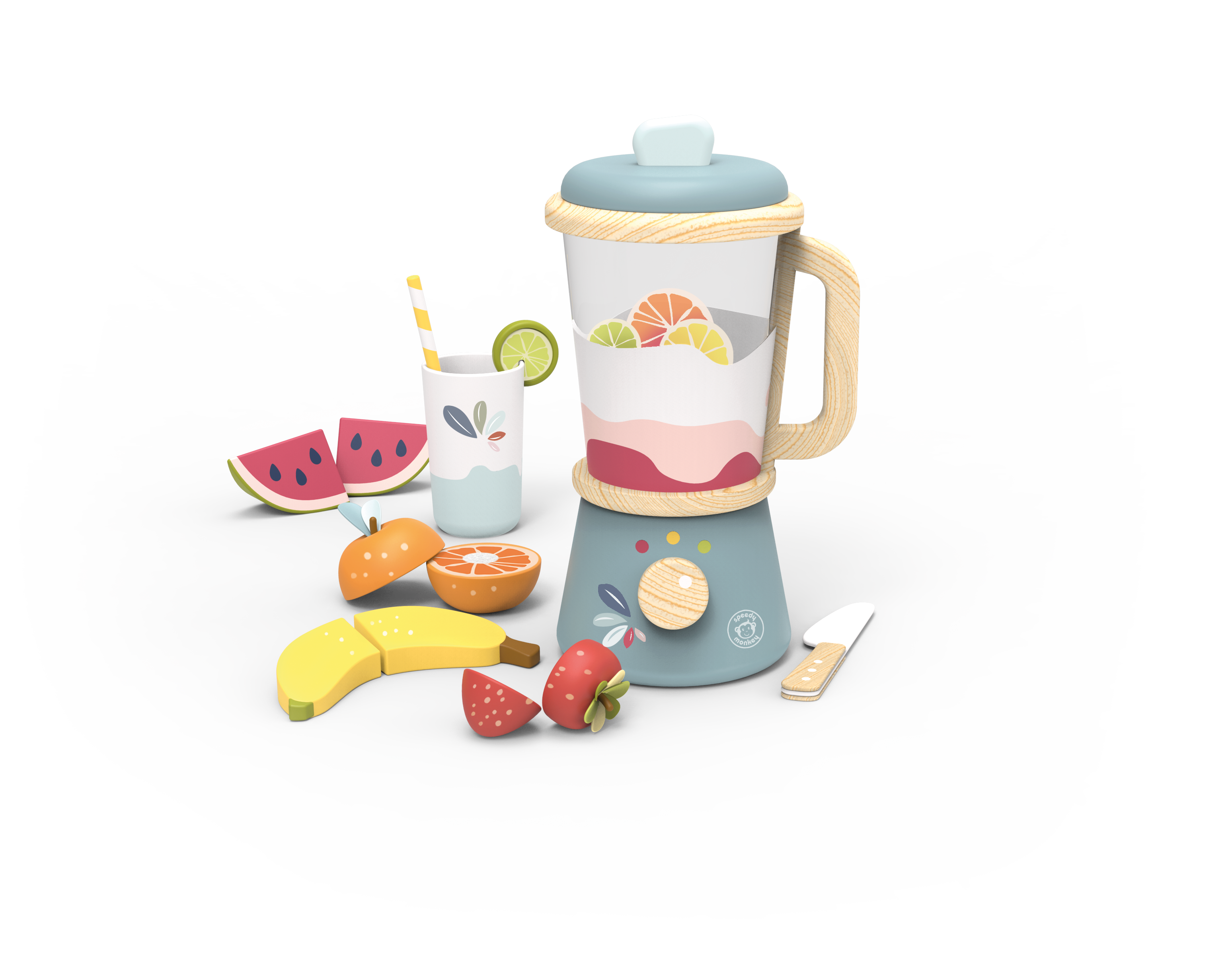 BTL Diffusion UK LTD – wholesale Wood toy – Child – Speedy Monkey Blender (Wooden Toys)2