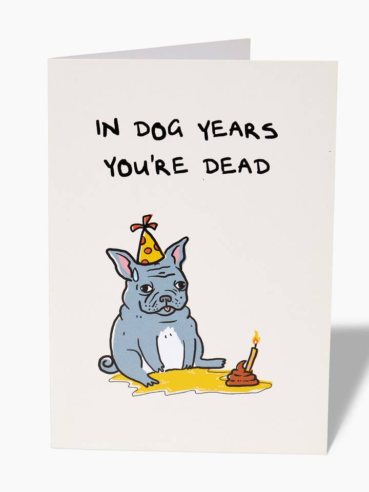 In Dog Years Greeting Card for wholesale by Threadheads