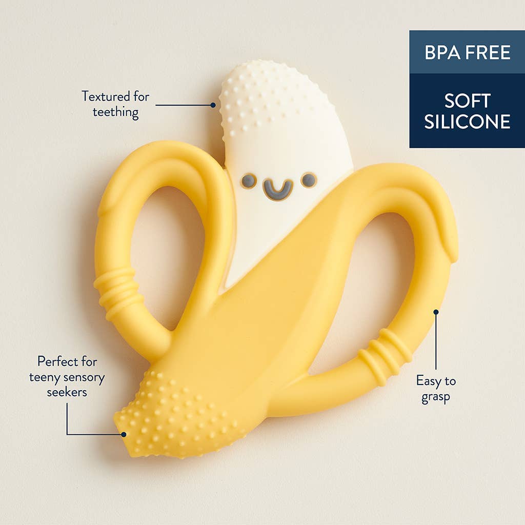 Itzy Ritzy Canada - Vente Anneau de dentition sans clip – bébé - Banana Chew Crew®3