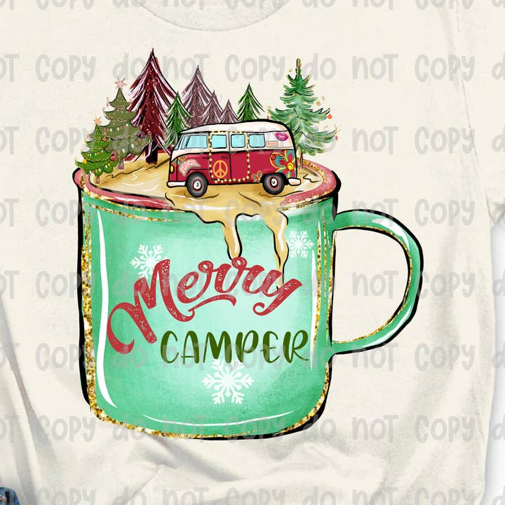Merry Camper Transfer for wholesale by Sassy and Sublime