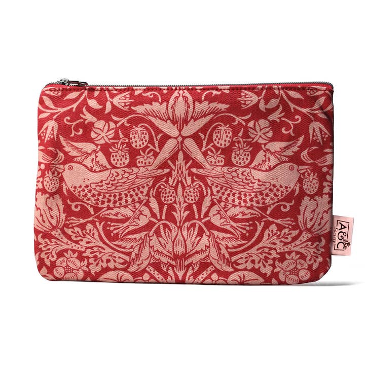 Purse Coin Cotton - ACS William Morris (Raspberry) for wholesale by Half Moon Bay By Design