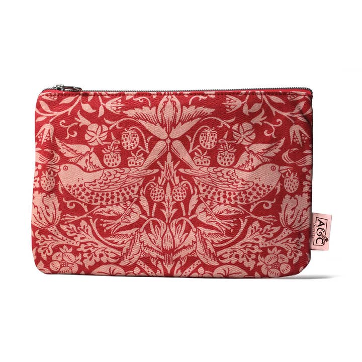 Purse Coin Cotton - ACS William Morris (Raspberry) for wholesale by Half Moon Bay By Design