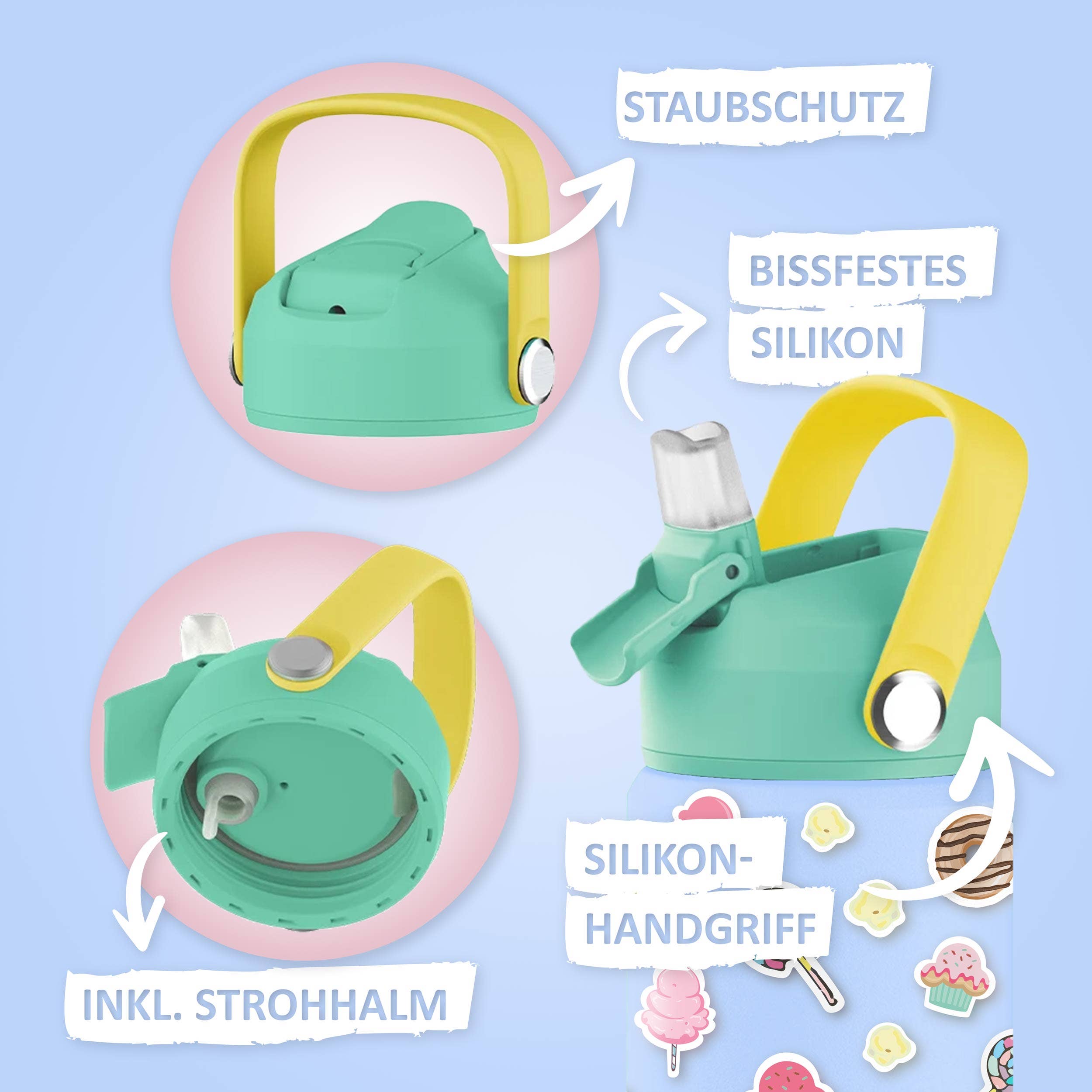 Brandt & Rieck GbR - Vente Bouteilles d'eau - Bouteille d'eau 350 ml Candyland pour enfants2