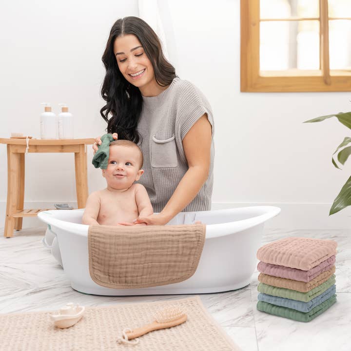 Comfy Cubs - Wholesale Wash cloth – Child & baby - Muslin Baby Washcloths, Soft 10"x10" Cotton by Comfy Cubs3