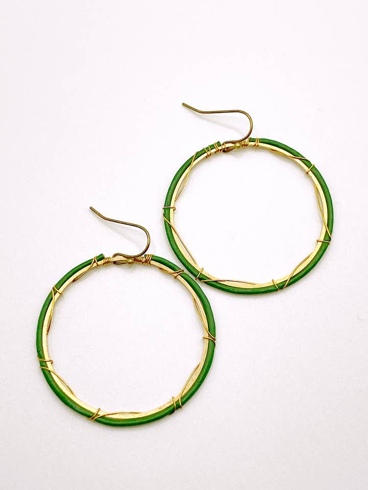 Leather Earring -Face Front for wholesale by Liberty St