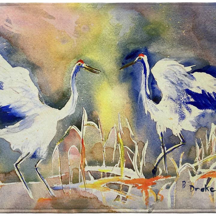 Whooping Crane Bath Mat for wholesale by Betsy Drake Interiors