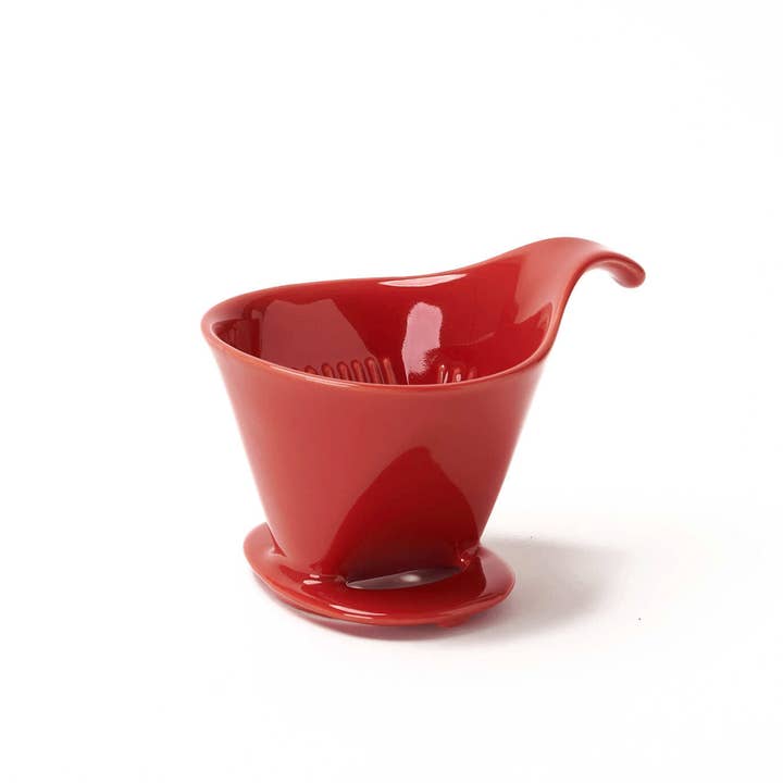 ZERO JAPAN USA - Wholesale Pour Over & Dripper - Bee House Pour-over Ceramic Coffee Dripper - Tomato -3