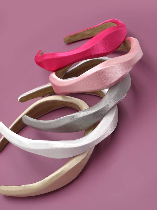 STYLISH SATIN SPONGE HAIR BAND | 40HB136 for wholesale by JOSSLYN by wall to wall