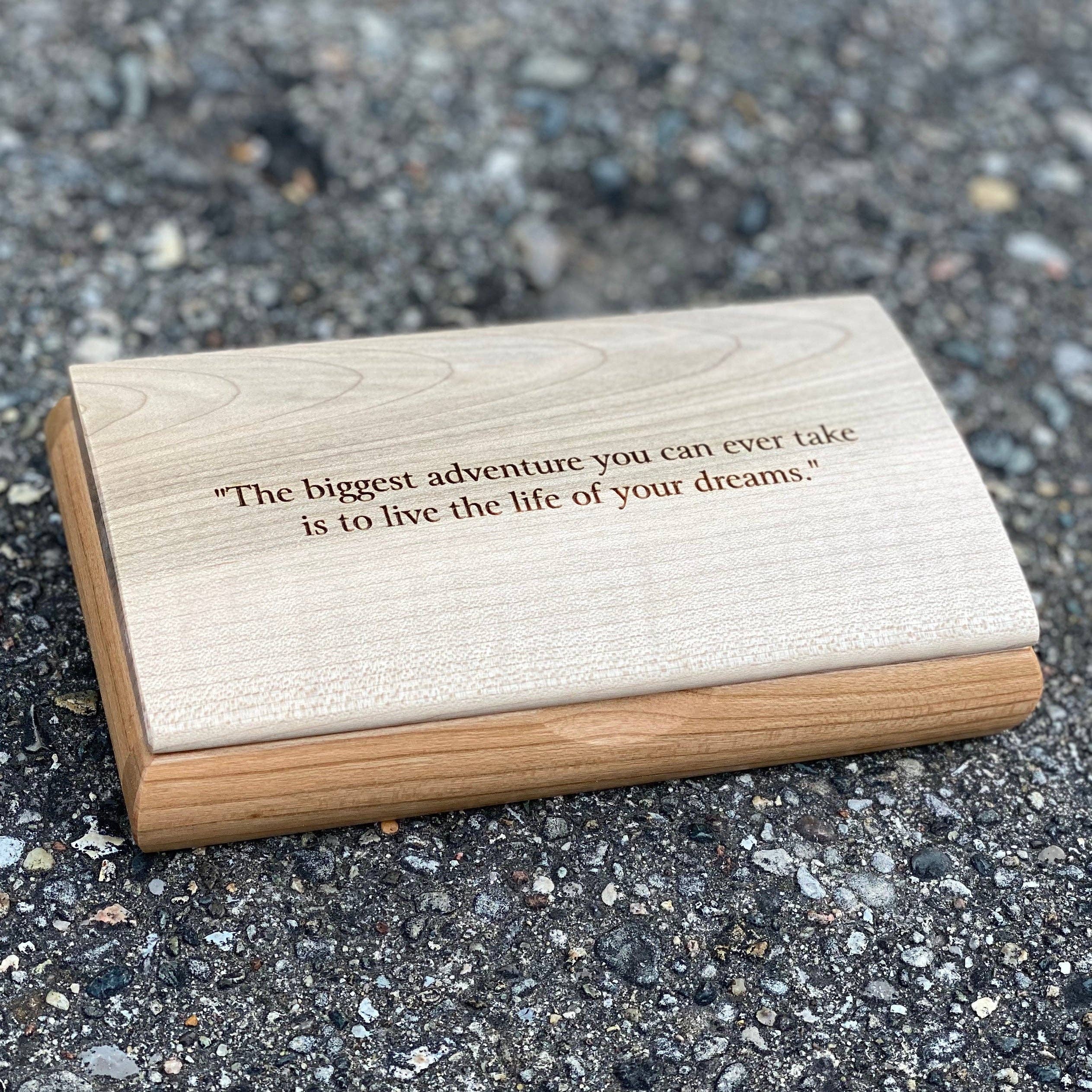 Mikutowski Woodworking - Wholesale Decorative Box - Wooden Possibility Box Engraved with Best Selling Quotes15