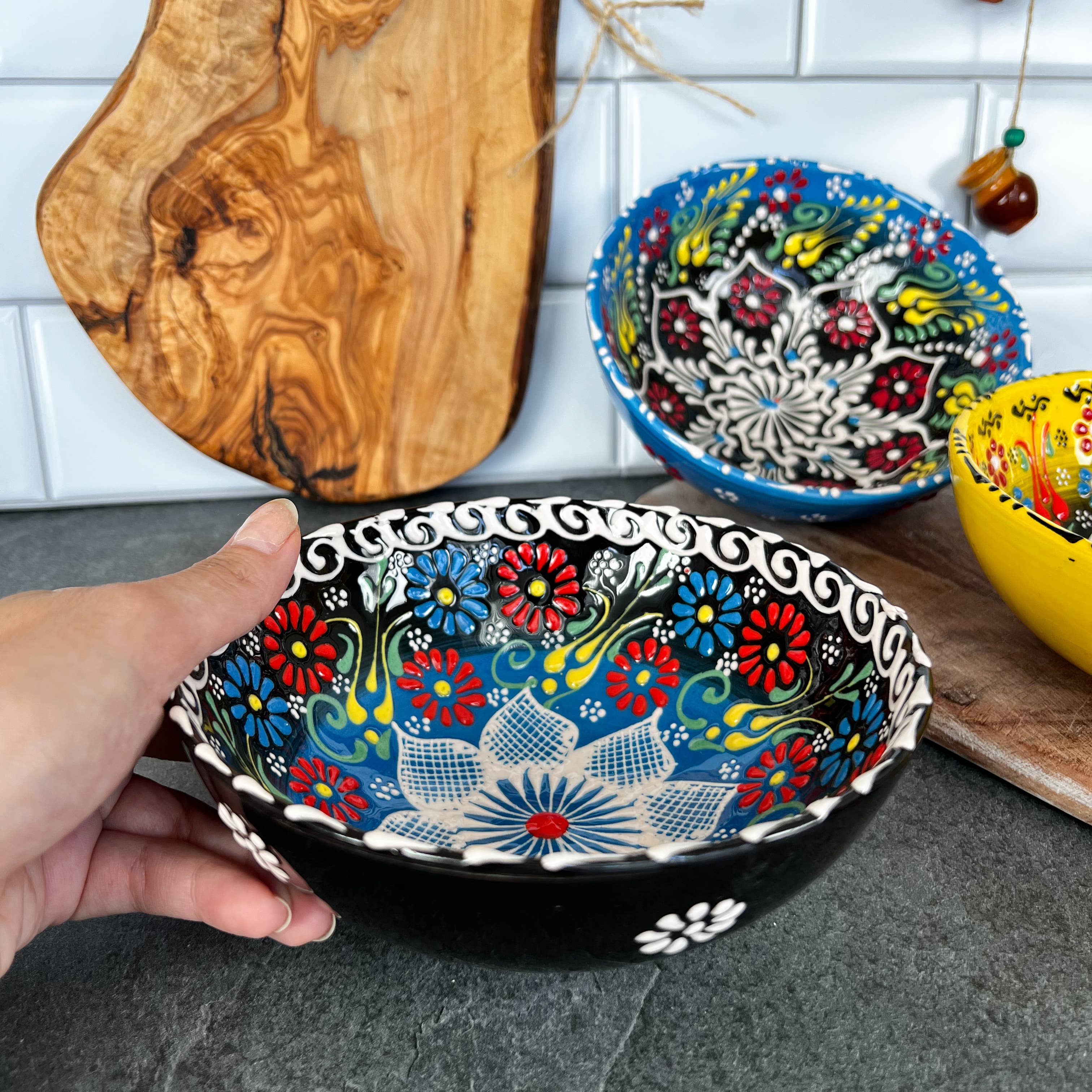 Umays Boho - Wholesale Bowl - Large Handmade Bowls, Decorative Bowls, Boho Kitchen Decor15