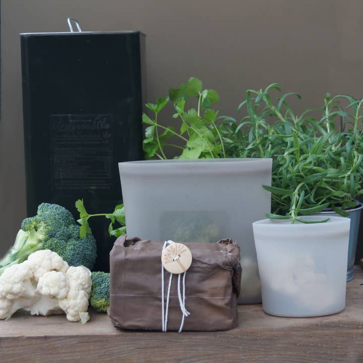 Yummii Yummii – Großhandel Verpackung/Beutel zur Aufbewahrung von Lebensmitteln – Stand-up Silikontasche, steingrau, groß3