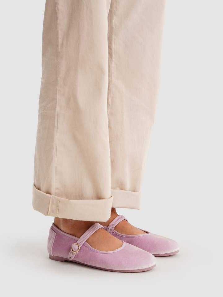 Paez - Wholesale Flats/Loafers - Kids - MARY JANE VELVET IRIS2