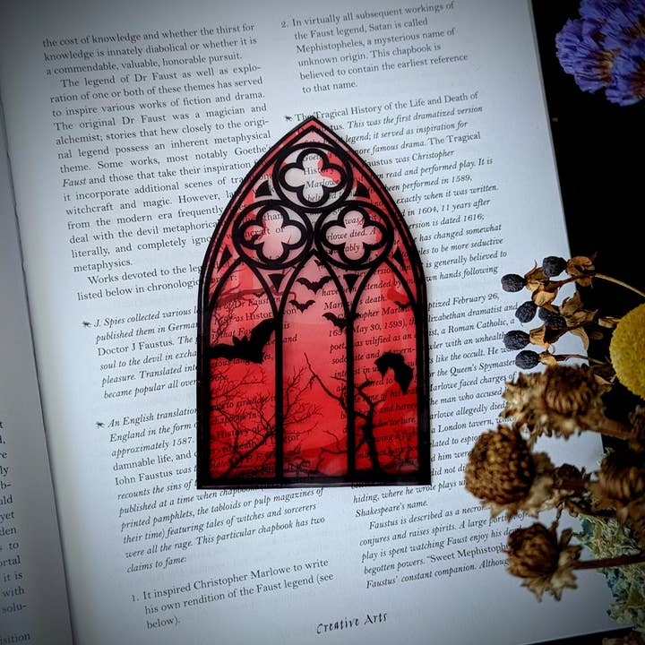 Marcador de livro claro - Terror Goto da Janela Gótica Vermelha por atacado de Dark Veinlet