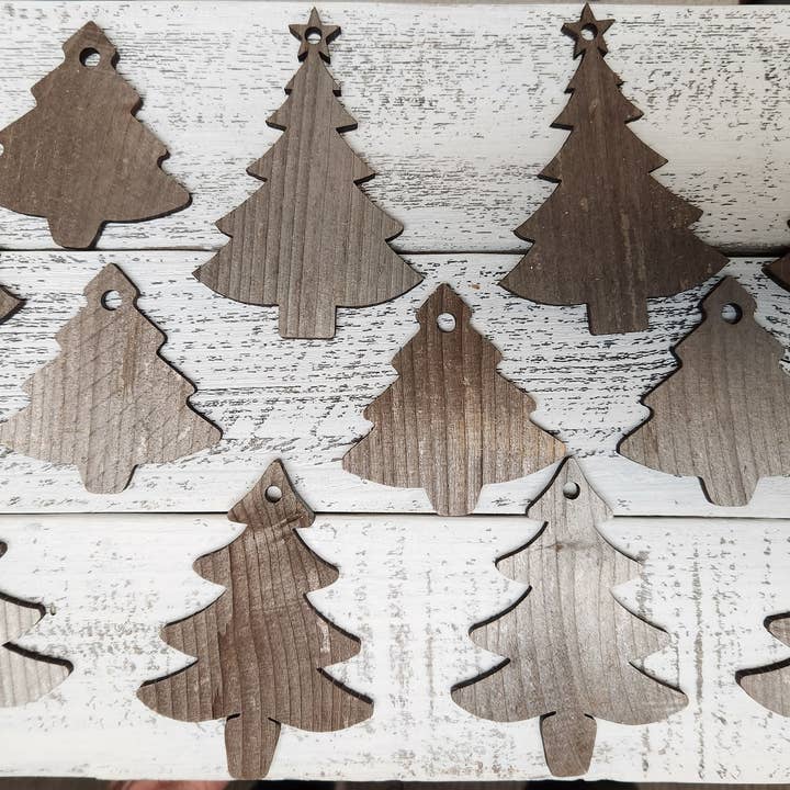 Rockin'Wood - Vendita all'ingrosso Ritagli - Barnwood, ritagli per albero di Natale, alberi in legno