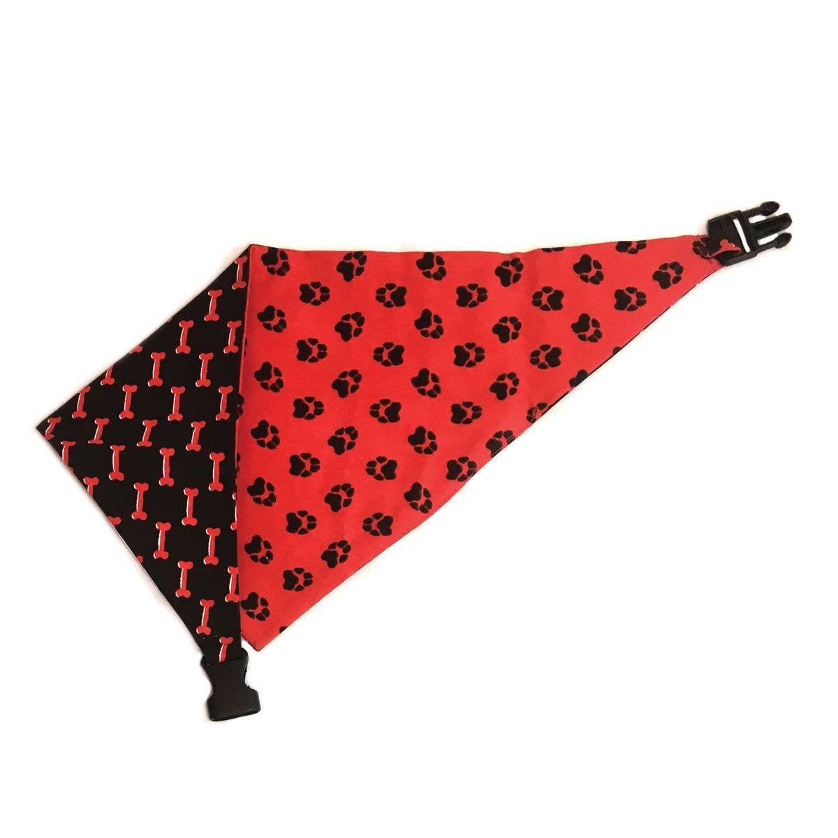 Uptown Pups – Großhandel Haustier-Bandana – Hund – Uptown Pups Reversible Bandana - Rot und Schwarz4