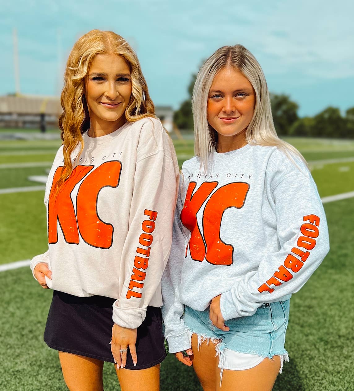 Country Charm Wholesale - Wholesale Graphic Sweatshirt - Unisex - Kansas City KC + Football sleeve2