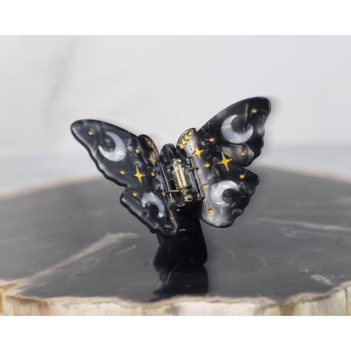 Shannon Talbott - Wholesale Hair Clip - Women's - Moon Moth Butterfly Hair Claw Unique Accessory - Gold3